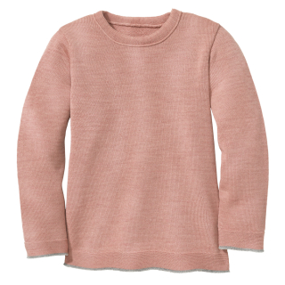 DISANA Svetr s lemem merino vlna rose