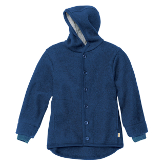 DISANA Kabátek s kapucí merino vlna navy