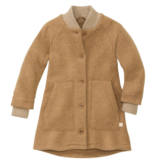 DISANA Dívčí kabát merino vlna caramel