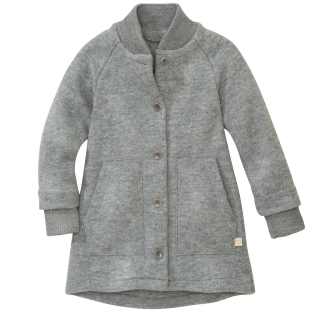 DISANA Dívčí kabát merino vlna grey